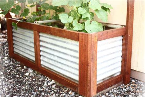 how to build a planter box with corrugated metal|garden boxes with corrugated metal.